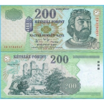 Венгрия 200 форинтов 2007 год.