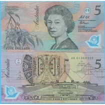 Австралия 5 долларов 1992 год.