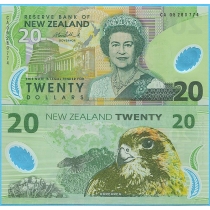 Новая Зеландия 20 долларов 2005 год.