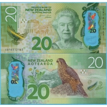 Новая Зеландия 20 долларов 2016 год.