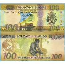Соломоновы острова 100 долларов 2023 год.