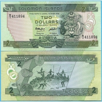 Соломоновы острова 2 доллара 1986 год. 