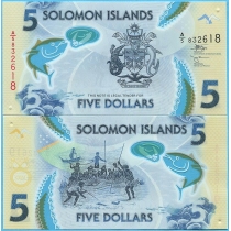 Соломоновы острова 5 долларов 2022 год. 