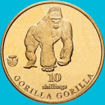 Биафра 10 шиллингов 2021 год. Горилла