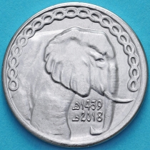 Алжир 5 динар 2018 год. Слон.