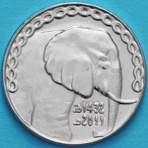 Алжир 5 динар 2011 год. Слон.