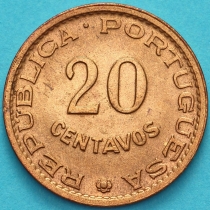 Ангола Португальская 20 сентаво 1962 год.