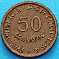 Ангола Португальская 50 сентаво 1961 год.