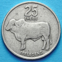 Ботсвана 25 тхебе 1977 год. Зебу.