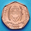Монета Ботсваны 5 тхебе  2009 год. Птица-носорог. Токо.