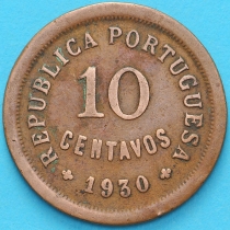 Кабо Верде Португальский 10 сентаво 1930 год.