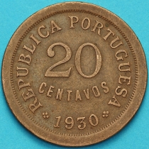 Кабо Верде Португальский 20 сентаво 1930 год.