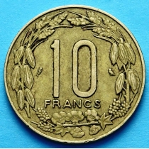 Центральная Африка (BEAC) 10 франков 1974 год.