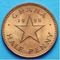 Гана 1/2 пенни 1958 год.