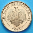 Купить монету Южного Судана 20 пиастров 2015 год. Аист.