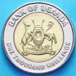 Уганда 1000 шиллингов 50 лет независимости 2012 г. Цапля