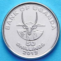 Уганда 50 шиллингов 2012 год. Антилопа.