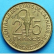 Западная Африка 25 франков 1970-1979 год. XF