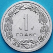 Монета Центральная Африка (BEAC) 1 франк 1986 год.