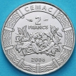 Монета Центральная Африка 2 франка 2006 год.