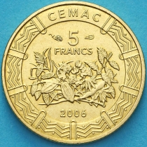 Центральная Африка (BEAC) 5 франков 2006 год.