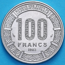 Центральная Африка 100 франков 1983 год.