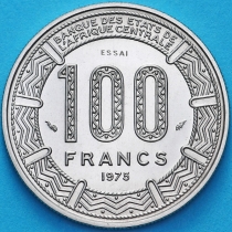 Центральная Африка 100 франков 1975 год  ЦАР. .ESSAI