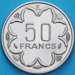Монета Центральная Африка 50 франков 1976 год. Камерун. ESSAI