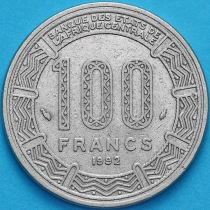 Центральная Африка 100 франков 1992 год.