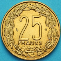 Центральная Африка (BEAC) 25 франков 1996 год.