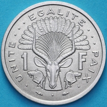 Джибути 1 франк 1977 год.