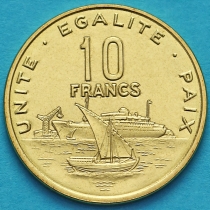 Джибути 10 франков 2016 год.