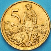 Эфиопия 5 сантим 1977 год