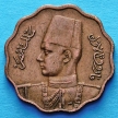 Монета Египта 10 миллим 1938, 1943 год.