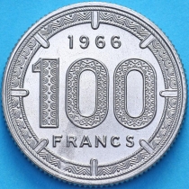 Экваториальные Африканские Штаты 100 франков 1966 год. №2