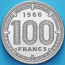 Экваториальные Африканские Штаты 100 франков 1966 год. UNC