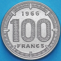 Экваториальные Африканские Штаты 100 франков 1966 год.