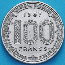 Экваториальные Африканские Штаты 100 франков 1967 год.