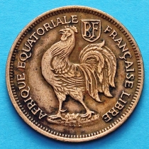 Экваториальная Африка Французская 50 сантим 1943 год. №4