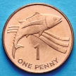 Монета Острова Святой Елены 1 пенни 1997 год. Тунец.