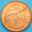 Монета Остров Святой Елены 1 пенни 1984 год. Тунец.
