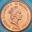Монета Остров Святой Елены 1 пенни 2006 год. Тунец. BU