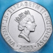 Монета Остров Святой Елены 20 пенсов 2003 год. Цветок черного дерева. BU