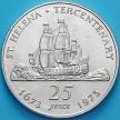 Монета Остров Святой Елены 25 пенсов 1973 год. 300 лет восстановлению британского владения островом