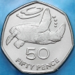 Монета Остров Святой Елены 50 пенсов 2003 год. Черепаха. BU