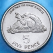 Монета Остров Святой Елены 5 пенсов 2003 год. Гиганнтская черепаха. BU