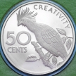 Монета Гайана 50 центов 1978 год. Гоацин. Пруф
