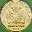 Монета Гайана 5 центов 1976 год. Ягуар. Пруф