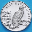 Монета Гайана 25 центов 1978 год. Южноамериканская гарпия.