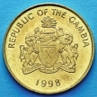 Монета Гамбии 10 бутут 1998 год. Двушпоровый турач